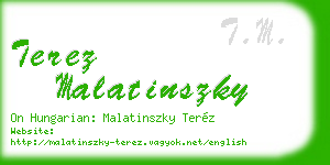terez malatinszky business card